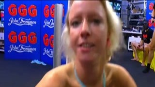 Blonde lucie gets bukkakes and gives blowjobs