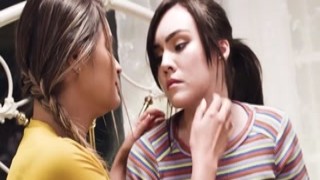 Nerd girl gives oral sex to popular babe