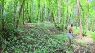 WeAreBarnnie - Quick fuck in the woods ended up w⧸ cumshot into mouth - Extremely tight pussy made him cum so fast 2