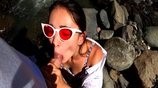 PassionBunny - Quick risky public blowjob with horny fit babe 2