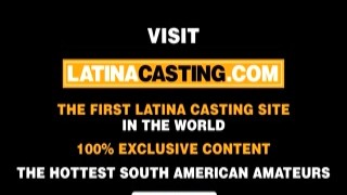 Fit ebony Latina humped bareback rough in a casting with hung producer