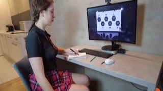 LunaLure - Classmate with a Short Skirt Dropped Her Pen while Studying, Classmate Licked and Fucked Her Pussy