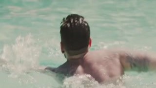 Elena Black rides a cock out by the pool