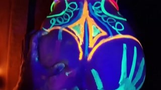 Grustina Nectaria - Fucked the wild slim girl in the UV- light