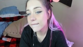 Katya Letova - Crazy Girl Drooling, Deepthroat and Masturbate