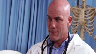 Ebony patient sucks her doctors cock