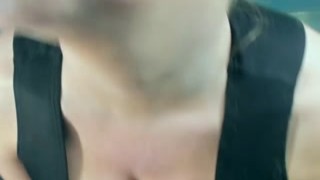 Busty MILF Sucking Boss
