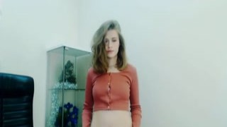 Amateur pretty teen blonde webcam tease her body